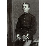 Dunky Fivérek műterme, Kolozsvár (?), Erdély,  K.u.K. magyar katona portréja, 1. világháború, egyenruha, kard, bajusz, monarchia, 1910-es évek, Eredeti nagyméretű kabinetfotó.  