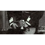 Dunky Fivérek műterme, Kolozsvár (?), Erdély,  K.u.K. magyar katona portréja, 1. világháború, egyenruha, kard, bajusz, monarchia, 1910-es évek, Eredeti nagyméretű kabinetfotó.  