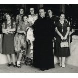 A Ranolder Intézet növendékei  dr. Halász Pállal kirándulnak, Vác, Pokol csárda, Horthy-korszak, vendéglátás, helytörténet, 1939, 1930-as évek, Eredeti fotó, hátulján feliratozott papírkép.