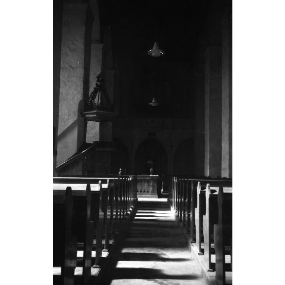 Az avasi templom belső tere, Miskolc, református egyház, vallás, Horthy-korszak, helytörténet, 1930-as évek,  Eredeti nagyméretű fotó negatív!     