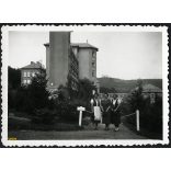 Hölgyek a Horthy szanatóriumban, Mátraháza, Horthy-korszak, kórház, egészségügy üdülő, helytörténet,  Heves megye,1938. augusztus 7., 1930-as évek, Eredeti fotó, papírkép. 