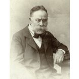 Regetzky műterem, Belgrád, Zimermann Gyula és neje Grün Jozefa, unokájuk Gizi, monarchia, 1890-es évek, Eredeti kabinetfotó, hátulján feliratozva.  