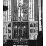 A Szent Erzsébet-székesegyház belseje, oltára, Kassa, Felvidék, utcakép, Horthy-korszak, templom, egyház, vallás, helytörténet, 1935., 1930-s évek, Eredeti fotó, papírkép.  