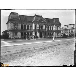   Üvegnegatív! Felső-Magyarországi Rákóczi Múzeum, Kassa, Felvidék, monarchia, helytörténet, 1906 körül, 1900-as évek, Eredeti ritka nagyméretű fotó negatív, üvegnegatív, bal alsó sarkán pici sérüléssel