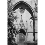 A Szent Mihály-kápolna, Kassa, Felvidék, utcakép, Horthy-korszak, kápolna, egyház, vallás, helytörténet, 1935., 1930-s évek, Eredeti fotó, papírkép.  