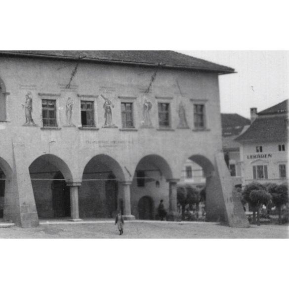 A lőcsei városháza, Lőcse, Felvidék, utcakép, Horthy-korszak, építészet, épület, helytörténet, 1935., 1930-s évek, Eredeti fotó, papírkép. 