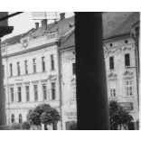 A lőcsei városháza árkádos erkélyfolyosója, Lőcse, Felvidék, utcakép, Horthy-korszak, építészet, erkély, épület, helytörténet, 1935., 1930-s évek, Eredeti fotó, papírkép. 