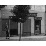 A lőcsei Thurzó-Csáky ház, Lőcse, Felvidék, utcakép, Horthy-korszak, építészet, épület, feliratok,táblák, helytörténet, 1935., 1930-s évek, Eredeti fotó, papírkép. 