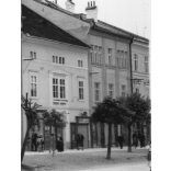 A lőcsei Thurzó-Csáky ház, Lőcse, Felvidék, utcakép, Horthy-korszak, építészet, épület, feliratok,táblák, helytörténet, 1935., 1930-s évek, Eredeti fotó, papírkép. 