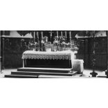 A Szent Jakab-templom főoltára, a lőcsi Pál mester alkotása, Lőcse, Felvidék, utcakép, Horthy-korszak, oltár, templom, egyház, vallás, helytörténet, 1935., 1930-s évek, Eredeti fotó, papírkép.   