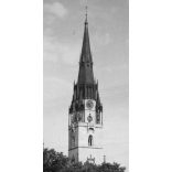 Iglói Szűz Mária Mennybevétele római katolikus templom, Igló, Felvidék, utcakép, Horthy-korszak, templom, egyház, vallás, helytörténet, 1935., 1930-s évek, Eredeti fotó, papírkép.