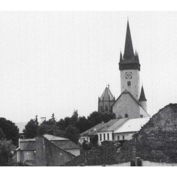 Szent László-templom, Csütörtökhely, Felvidék, utcakép, Horthy-korszak, templom, egyház, vallás, helytörténet, 1935., 1930-s évek, Eredeti fotó, papírkép.  