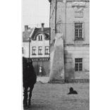 A késmárki városháza, Késmárk, Felvidék, utcakép, Horthy-korszak, építészet, táblák, feliratok, helytörténet, 1935., 1930-s évek, Eredeti fotó, papírkép.   