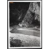 Csónakkal a Dunajec vizén, Felvidék, Horthy-korszak, természet, folyó, helytörténet, 1935., 1930-s évek, Eredeti fotó, papírkép. 