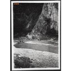   Csónakkal a Dunajec vizén, Felvidék, Horthy-korszak, természet, folyó, helytörténet, 1935., 1930-s évek, Eredeti fotó, papírkép. 