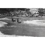 Csónakkal a Dunajec vizén, Felvidék, Horthy-korszak, természet, folyó, helytörténet, 1935., 1930-s évek, Eredeti fotó, papírkép. 