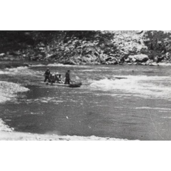 Csónakkal a Dunajec vizén, Felvidék, Horthy-korszak, természet, folyó, helytörténet, 1935., 1930-s évek, Eredeti fotó, papírkép. 