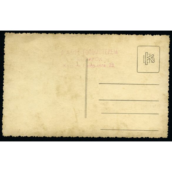 Papp műterem, Budafok, (Budapest), anya lányával, elsőáldozás (?), Horthy-korszak, helytörténet, 1930-as évek, Eredeti fotó, kézzel színezett papírkép.  