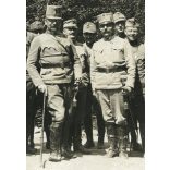Tábornok, K.u.K. magyar katonatisztek egyenruhában, 1. világháború, monarchia, hadtörténet, 1916. május 15., 1910-es évek, Eredeti fotó, hátulján feliratozott papírkép.  