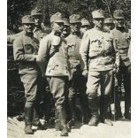 Tábornok, K.u.K. magyar katonatisztek egyenruhában, 1. világháború, monarchia, hadtörténet, 1916. május 15., 1910-es évek, Eredeti fotó, hátulján feliratozott papírkép.  