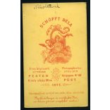 Schöfft Béla műterem, Pest, elegáns hölgy gyerekekkel, testvér, lány, 1872, 1870-es évek, Eredeti CDV, hátulján feliratozott vizitkártya fotó.  