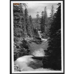   A tarpataki-vízesés alsó szakasza, Tátra, Felvidék, Horthy-korszak, természet, vízesés, helytörténet, 1935., 1930-s évek, Eredeti fotó, papírkép.   