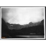 Menedékház a poprádi-tó partján, Poprád, Felvidék, utcakép, Horthy-korszak, természet, tó, épület, helytörténet, 1935., 1930-s évek, Eredeti fotó, papírkép.  