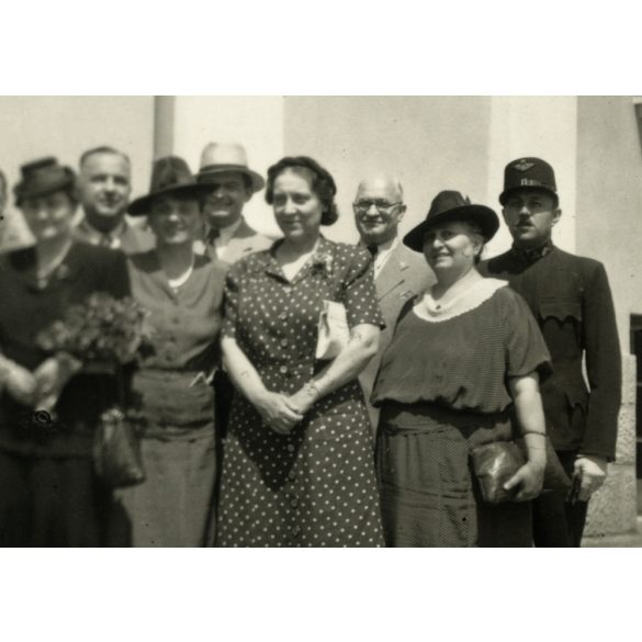 Vasutas leány árvaház felavatása, Keszthely, Máv, vasút, közlekedés, Balaton, 2. világháború, Horthy-korszak, helytörténet, 1942. június, 1940-es évek, Eredeti fotó, papírkép, hátulján ragasztásnyomok