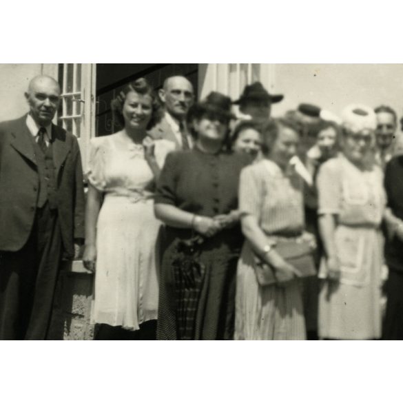 Vasutas leány árvaház felavatása, Keszthely, Máv, vasút, közlekedés, Balaton, 2. világháború, Horthy-korszak, helytörténet, 1942. június, 1940-es évek, Eredeti fotó, papírkép, hátulján ragasztásnyomok