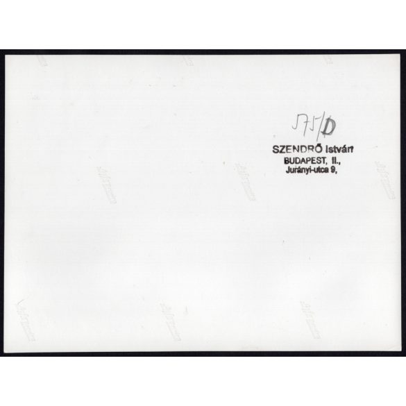 Nagyobb méret, Szendrő István fotóművészeti alkotása, Robbanómotoros repülőgépmodell, felszállásra készen, 1930-as évek. Eredeti, pecséttel jelzett fotó, papírkép, Agfa Brovira papíron.