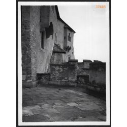   Árva várának felső „terasza”, Árvaváralja, Felvidék, utcakép, Horthy-korszak, építészet, vár, helytörténet, 1935., 1930-s évek, Eredeti fotó, papírkép.   