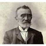 Dajkovits műterem, Versec, Vajdaság, szakállas úr cvikkerrel, monarchia, helytörténet, 1890-es évek, Eredeti  kabinetfotó.   