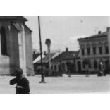 A zólyomi Szent Erzsébet-templom, Zólyom, Felvidék, utcakép, Horthy-korszak, templom, egyház, vallás, helytörténet, 1935., 1930-s évek, Eredeti fotó, papírkép.   