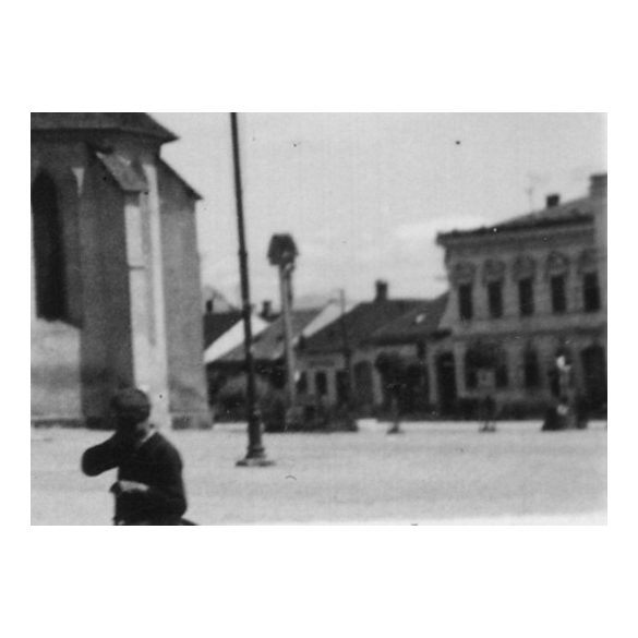 A zólyomi Szent Erzsébet-templom, Zólyom, Felvidék, utcakép, Horthy-korszak, templom, egyház, vallás, helytörténet, 1935., 1930-s évek, Eredeti fotó, papírkép.   