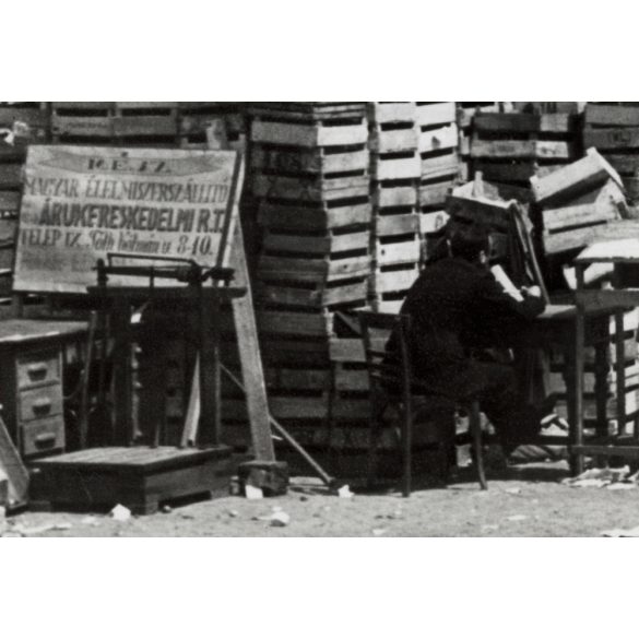 Nagyobb méret, Szendrő István fotóművészeti alkotása, a Magyar Élelmiszer-szállító Rt. épülete a 2. világháború után, Nagyvásártelep, Budapest, Tóth Kálmán utca 8-10., épület, rom, 