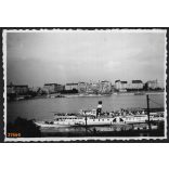 A Zsófia-sétahajó a Duna vizén, Budapest, Margit híd, utcakép, jármű, hajó, közlekedés, helytörténet, 1935., 1930-s évek, Eredeti fotó, papírkép.   