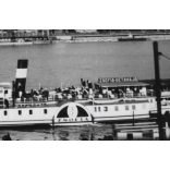 A Zsófia-sétahajó a Duna vizén, Budapest, Margit híd, utcakép, jármű, hajó, közlekedés, helytörténet, 1935., 1930-s évek, Eredeti fotó, papírkép.   