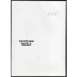 Nagyobb méret, Szendrő István fotóművészeti alkotása, nyári nap mezőn, tanya, búza, felhők, 1930-as évek. Eredeti, pecséttel jelzett fotó, papírkép, Agfa Brovira papíron. 