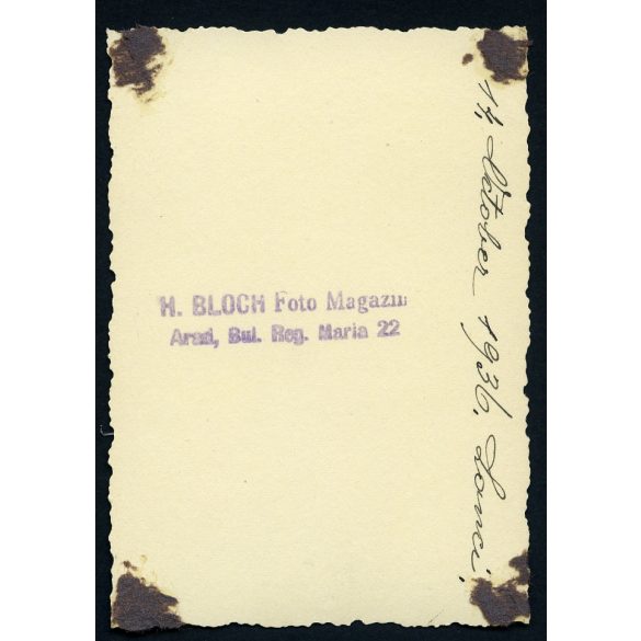 Elegáns hölgy kalapban, Arad, Erdély, Maros, folyó, Horthy-korszak, városkép, helytörténet, 1936., 1930-as évek, Eredeti fotó, papírkép.   