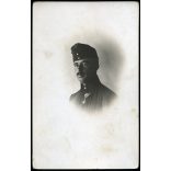 Magyar katona egyenruhában, kitüntetés, 1. világháború, Früstök László, monarchia, 1910-es évek, Eredeti fotó, papírkép.  