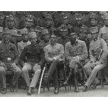 Magyar katonák egyenruhában, Budapest, laktanya, fiú levele Tiszaburára édesapjának Jákó Balázs református lelkésznek, kitüntetés, 1. világháború, monarchia, 1914., 1910-es évek, Eredeti fotó, 