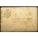 Lovag Chylinski műterem, Debrecen, gyerek portréja, testvér, család, monarchia, helytörténet, 1890-es évek, Eredeti  kabinetfotó. 