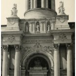 Minorita Templom és Plébánia, Arad, Erdély, egyház, utcakép, Horthy-korszak, helytörténet, 1930-as évek, Eredeti fotó, papírkép, hátulján ragasztásnyomok. 