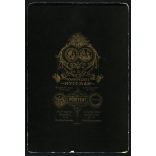 Lőger műterem, Nyitra, Felvidék, fiatal férfi portréja, bajusz, monarchia, helytörténet, 1880-as évek, Eredeti  kabinetfotó.   