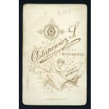 Ostapowicz (Osztapovics) műterem, Sziget-Máramaros (Máramarossziget), Erdély,  elegáns nő portréja, monarchia, 1890-es évek, Eredeti CDV, feliratozott vizitkártya fotó.  