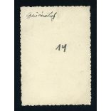 Katona a ház előtt, Gyerővásárhely, Erdély, Kalotaszeg, egyenruha, épület, helytörténet, 2. világháború, Horthy-korszak, 1940-es évek, Eredeti fotó, papírkép. 