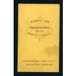 Weinwurm et Söhne műterem, Pest, elegáns nő csodálatos hajjal, különös fülbevalóval, monarchia, 1860-as évek, Eredeti CDV, vizitkártya fotó, alján pici foltok.  