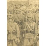 Fegyveres különítmény az átmeneti időszakban, puska, fegyver, egyenruha, 1. világháború, monarchia, 1919. (!!) 1910-es évek, Eredeti fotó, hátulján feliratozott papírkép.  