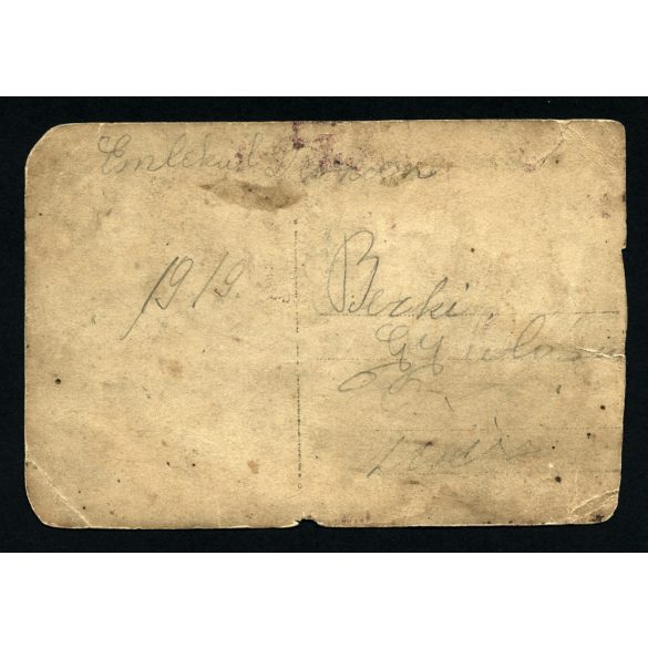 Fegyveres különítmény az átmeneti időszakban, puska, fegyver, egyenruha, 1. világháború, monarchia, 1919. (!!) 1910-es évek, Eredeti fotó, hátulján feliratozott papírkép.  