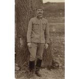 Magyar katona, Szinte László egyenruhában, 1. világháború, monarchia, 1910-es évek, Eredeti fotó, hátulján feliratozott papírkép.  
